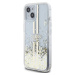 Guess PC/TPU Liquid Glitter Gold Stripe kryt iPhone 15 čirý