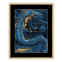 Dekoria Obraz Abstract Blue&Gold I 40 x 50cm, 40 x 50cm