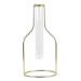 Decor by Glassor Designová váza - zkumavka se zlatým stojánkem vel. M