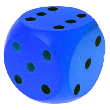 Číselná soft kostka 15cm, modrá JOHN