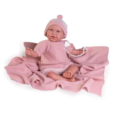 Antonio Juan 81055 Můj první REBORN DANIELA - realistická panenka miminko s měkkým látkovým těle