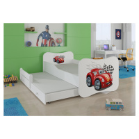 Dětská postel s obrázky - čelo Gonzalo II Rozměr: 160 x 80 cm, Obrázek: Závodní auto