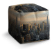 Sablio Taburet Cube New York Skyline: 40x40x40 cm