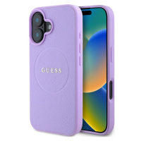 Guess PU Grained Classic Logo MagSafe kryt iPhone 16 fialový