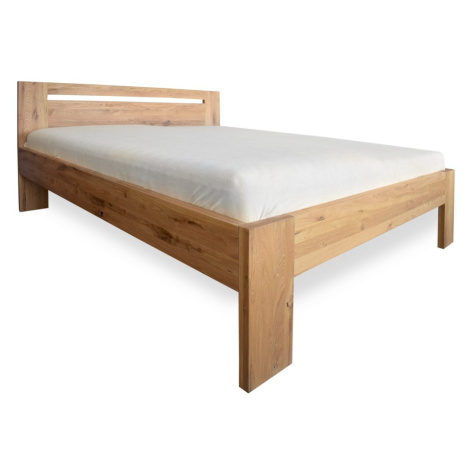 Oak´s Dubová postel Grandioso 4 cm masiv rustik - 200x200 cm