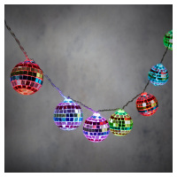 Lichtsnoer met discoballen 4cm incl. LED 1,5m 10-lichts - Dancer