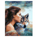 Obrazy na stěnu - Spojenectví ženy a vlka Rozměr: 40x50 cm, Rámování: bez rámu a bez vypnutí plá