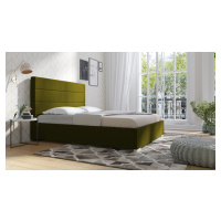 Eka Čalouněná postel Coral - Kronos 90x200 cm Barva látky: Olivová (17), Úložný prostor: S kovov
