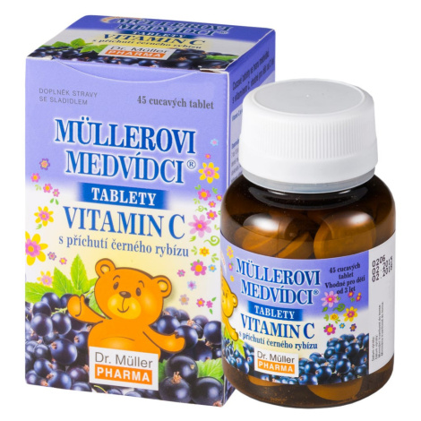 Dr. Müller Müllerovi medvídci s vitamínem C černý rybíz 45 tablet Dr.Müller