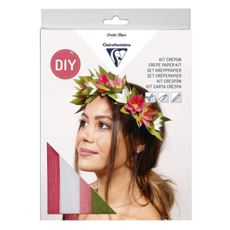 Kreativní sada květinová čelenka z krepového papíru