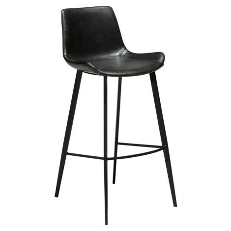 Černá barová židle z imitace kůže DAN–FORM Denmark Hype, výška 101 cm ​​​​​DAN-FORM Denmark