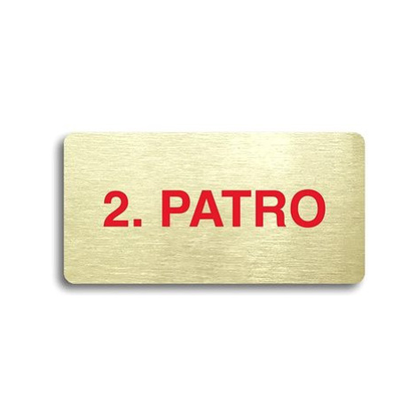 Accept Piktogram "2. PATRO" (160 × 80 mm) (zlatá tabulka - barevný tisk bez rámečku)