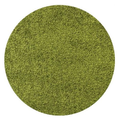 Kusový koberec Life Shaggy 1500 green kruh FOR LIVING