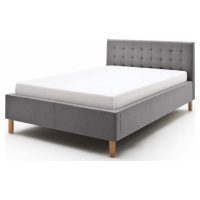 Světle šedá čalouněná dvoulůžková postel 140x200 cm Malin – Meise Möbel