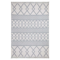 Bílo-šedý bavlněný koberec Oyo home Duo, 80 x 150 cm