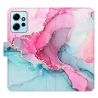 iSaprio flip pouzdro PinkBlue Marble pro Xiaomi Redmi Note 12 5G