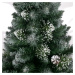 Vánoční stromeček borovice se šiškami a krystaly 150 cm