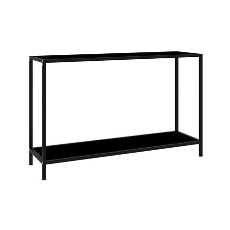 Konzolový stolek černý 120 × 35 × 75 cm tvrzené sklo SHUMEE
