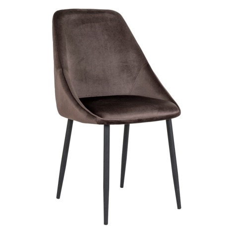 Norddan Designová židle Lashanda šedohnědý samet
