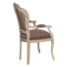 Estila Klasická luxusní čalouněná jídelní židle Clasica z masivního dřeva s rustikálním zdobením