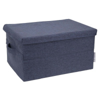 Modrý látkový úložný box s víkem 34x45x25 cm Soft Storage – Bigso Box of Sweden