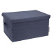 Modrý látkový úložný box s víkem 34x45x25 cm Soft Storage – Bigso Box of Sweden