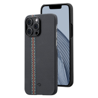 Kryt na iPhone 14 Pro Pitaka Fusion Weaving MagEZ Case 3 - tmavý