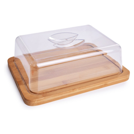 GoEco® | bambusové prkénko s poklopem na sýry a potraviny | 24 × 18 cm