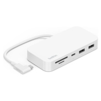 Belkin Connect USB-C 6v1 Multiport Hub s držákem bílý