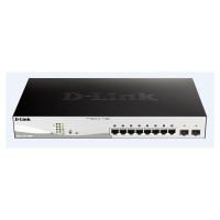 D-Link DGS-1210-10MP 10-port Gigabit Smart+ PoE Switch, 8x GbE PoE+, 2x SFP, PoE 130W, fanless