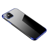 Čiré barevné pouzdro gelové pouzdro s kovovým rámečkem Samsung Galaxy S22 Ultra blue