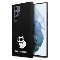Karl Lagerfeld Liquid Silicone Choupette NFT kryt pro Samsung Galaxy S24 Ultra černý