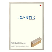 DANTIK rámeček 50 × 70, KASSETTE bílý prodřený plexi čiré