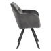 Dkton Designová otočná židle Aletris tmavě šedá