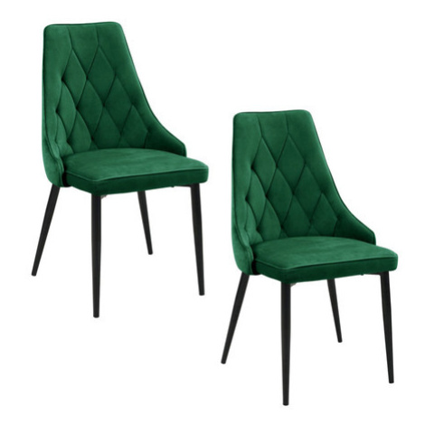 Set 2 ks jídelních židlí SJ.054, zelená Akord