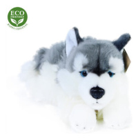 Rappa Plyšový pes husky ležící 30 cm ECO-FRIENDLY