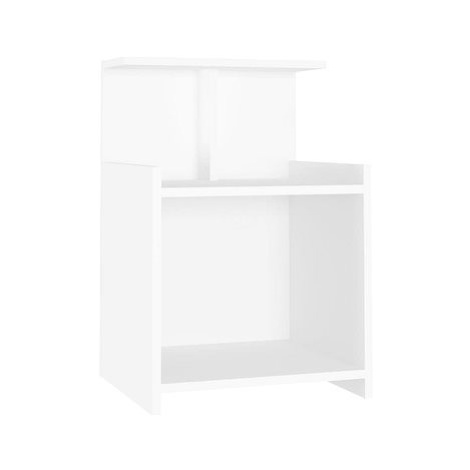 SHUMEE Noční stolek bílý 40 × 35 × 60 cm dřevotříska, 806175