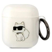 Pouzdro Karl Lagerfeld Airpods 1/2 cover transparent Ikonik Choupette (KLA2HNCHTCT)