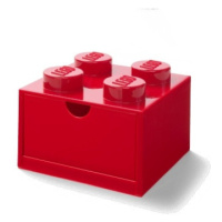 LEGO STORAGE - stolní box 4 se zásuvkou - červená