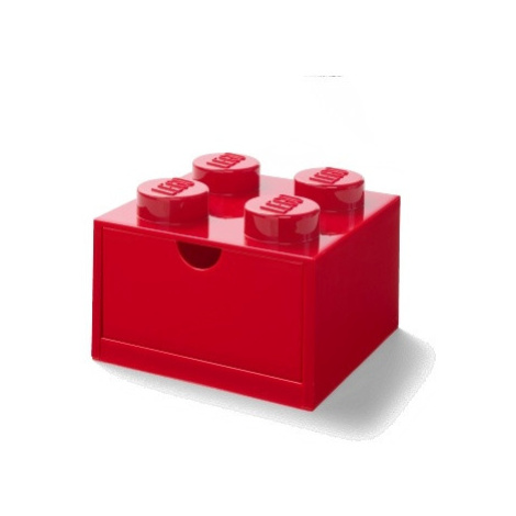 LEGO STORAGE - stolní box 4 se zásuvkou - červená