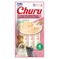 INABA Cat Churu Pyré - tuňák s lososem 4 x 14 g