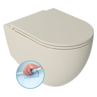 ISVEA INFINITY závěsná WC mísa, Rimless, 36,5x53cm, ivory 10NF02001-2K