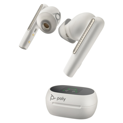 Bluetooth sluchátka Poly Voyager Free 60+ White Sand + BT700 USB-C (7Y8G6AA) HP