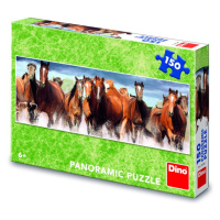 Puzzle Koně ve vodě Panoramic 150 dílků - Dino