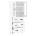 vidaXL Skříň highboard lesklá bílá 69,5 x 34 x 180 cm kompozitní dřevo