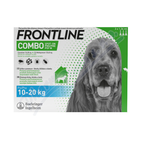 Frontline Combo Spot on Dog 10-20kg pipet.3x1.34ml