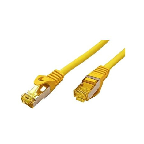 OEM S/FTP patchkabel Cat 7, s konektory RJ45, LSOH, 0.25m, žlutý