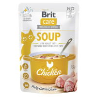 Brit Care Soup pro kočky 15 x 75 g - Kuřecí