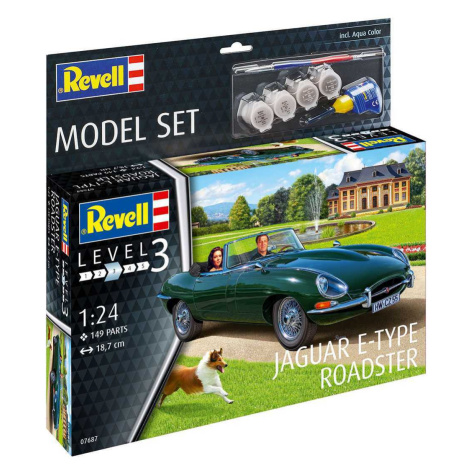 ModelSet auto 67687 - Jaguar E-Type Roadster (1:24) Revell