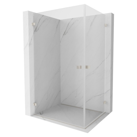 MEXEN/S Lunar-B Duo sprchový kout dveře křídlové 100 x 70, transparent, nikl kartáčovaný 832-100